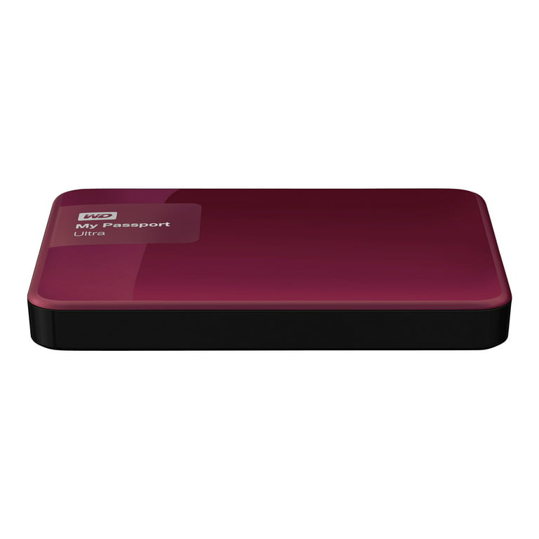 WD My Passport Ultra 1TB USB 3.0 Secure portable drive with auto backup  Wild Berry
