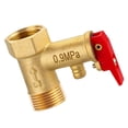 thumbnail image 4 of Brass Safety Pressure Release Valves Adjustable Pressure Relief Valves with Check Function for Electric Water Heaters, 4 of 9