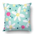 thumbnail image 1 of RYLABLUE Blue Flower Cute Pattern With Chamomile In Pastel Colors Pink Daisy Love Summer Pillowcase Cover Cushion 18x18 inch, 1 of 1