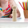 thumbnail image 3 of Unfinished Wooden Peg Doll, Artwork Creative Ornament Decorative Blank Figurines to Paint for Bedroom Desktop Anniversary Party Festivals 7cmx2.1cm, 3 of 8