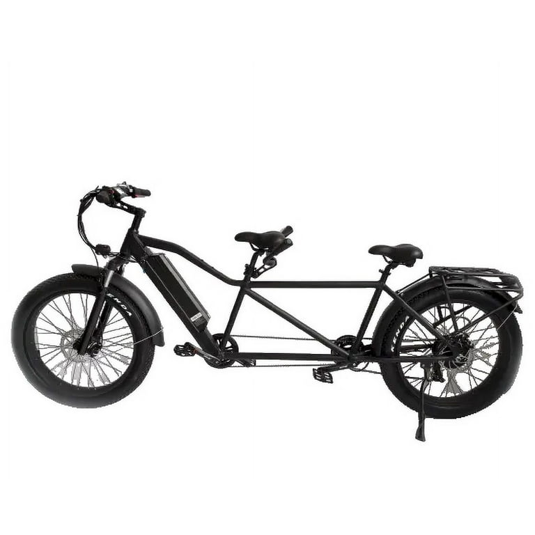 Fat Tire Tandem Electric Bike Two Person Cycle with LED Lights