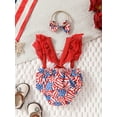 Baby Sweetie Newborn Girl 4th of July Outfit Summer Star Striped Print