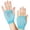Sky Blue, variant on Mesh Short Gloves Party Punk Half Finger Mesh Stretch Color Diamond Gloves