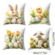 thumbnail image 3 of Fundas de cojín decorativas de Pascua | Fundas con estampado de conejos y huevos | Juego de 4 para sofá, sillón, dormitorio, sala de estar y decoración del hogar, 3 of 6