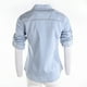thumbnail image 4 of SAYOO blusa de mezclilla Azul retro femenina camisa ajustable de manga larga camisa de hebilla de una sola fila camisa de autocultivo de moda de otoño SAYOO moda, 4 of 9