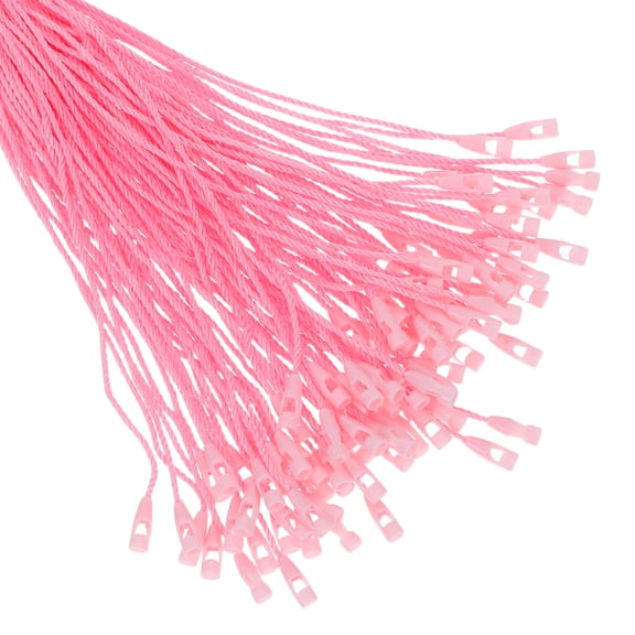 OULII 1000Pcs Pink Ornament Hanger Rope with Easy Snap Closure for Christmas Decoration Reusable Strings