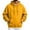 07#Yellow, variant on Oversized Loose Fit Pullover Hoodie For Men Thick Thermal Fleece Drawstring Hood Kangaroo Pocket Multi Solid Tone Autumn Winter Street Sweatshirt
