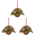 thumbnail image 1 of Cesta colgante Favores de fiesta artificiales navideños preiluminados (05), 1 of 2