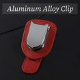 thumbnail image 3 of (2 unidades, rojo) Soporte universal para gafas de coche, clip de cuero para gafas de sol y clip para tarjetero Rojo Verde, 3 of 5