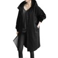 thumbnail image 1 of Women Windbreaker Jacket Casual Loose Button Pockets Hooded Windproof Waterproof For Outdoor Hiking New, 1 of 3