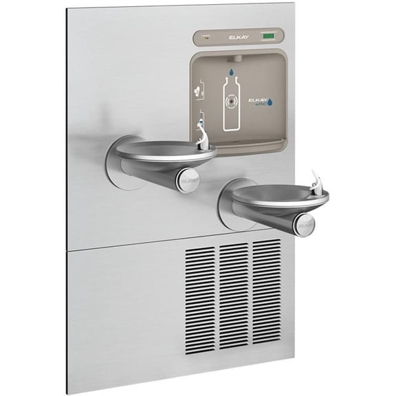 Elkay LZWS-LRPBM28K EZH2O Filling Station, Integral SwirlFlo Fountain, Refrigerated Filtered