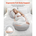 thumbnail image 3 of Almohada para embarazo VEVOR en forma de C con soporte para todo el cuerpo, 3 of 9
