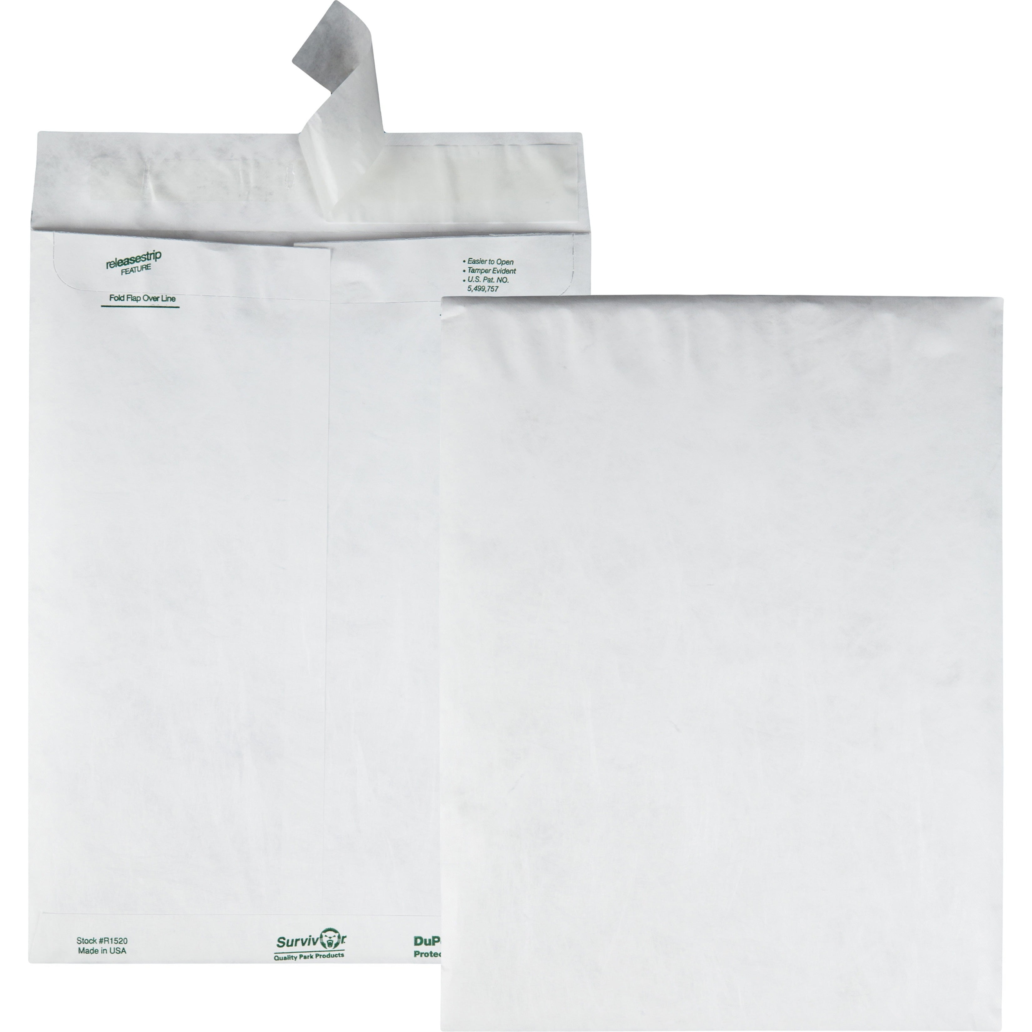 Avery Laser Shipping Labels with TrueBlock Technology, White 2" x 4", Pack of 250 and Quality Park Survivor Tyvek Open-End Envelopes Bundle