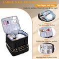 thumbnail image 4 of Nail Bag Organizer Case Holds 42 Bottles Nail Polish & Nail Lamp,Nail Kit Storage Carrying Case,Nail Kit Supplies Organizer,Nail Polish Travel Carrying Box Nail Tech Organizer Storage Bag, 4 of 6