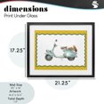 thumbnail image 4 of Stupell Industries Eclectic Blue Vespa with Yellow Border Black Framed Print Under Glass, 21 x 17, by Lanie Loreth, 4 of 8