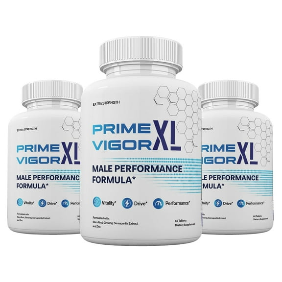 (3 Pack) Prime Vigor XL For Men Advanced Formula, Prime Vigor XL Pills, 180 Count