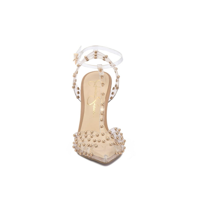 Jessica Simpson Wisata Clear Buckle Strap Pointed Toe Stiletto Fashion Pumps Clear 6 Walmart