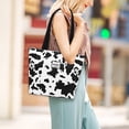 thumbnail image 6 of HAWEE Tote Bag with Zipper for Women with Bottle Pockets Heavy Duty Casual Anti-water Cloth Shoulder Handbag, Cow, 6 of 7