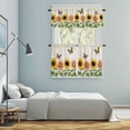 thumbnail image 6 of Summer Sunflower Butterfly Kitchen Curtains Valances and Tiers Set of 3 Country Vintage Yellow Red Flower Leaf Tier Curtains and Valance with Rod Pocket for Small Windows, 27.5"x36", 6 of 9
