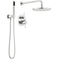 thumbnail image 1 of Delta Faucet Modern Raincan 2-Setting Round Shower System Including Rain Shower Head and Handheld Spray Chrome, Rainfall Shower System Chrome, Shower Valve and Trim Kit, Chrome 342702, 1 of 5