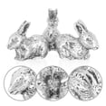 thumbnail image 2 of EeaseCA Rabbit Shaped Crystal Ball Base Crystal Ball Display Base Sphere Holder, 2 of 7