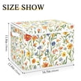 thumbnail image 5 of Yayeee Collapsible Cube Storage Bin with Lid Fabric Closet Decorative Basket with Handles, Watercolor Wildflowers Pattern, 5 of 7