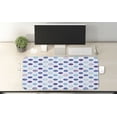 thumbnail image 2 of Watercolor Computer Mouse Pad, Vintage Polka Dots Motif with Different Shades on Blue Tones Soft Funky Artwork, Rectangle Non-Slip Rubber Mousepad X-Large, 35" x 15", Multicolor, by Ambesonne, 2 of 2