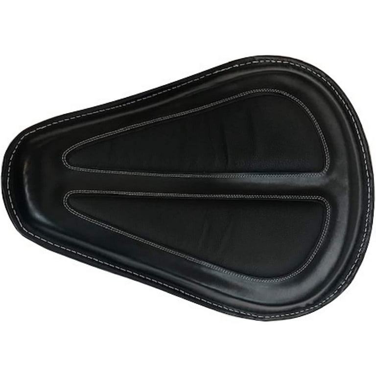 REAL Genuine Leather Black SOLO Spring Seat HARLEY DAVIDSON Softail Deluxe  Slim Heritage Dyna Street Fat Bob Low Rider Wide Glide XL Sportster XL883 