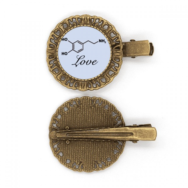 Couple d'Amour Structure Checal Molécule Épingle à Cheveux Broche Broche Pince à Cheveux Barrette