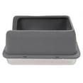 thumbnail image 1 of Stainless Steel Cat Litter Box with Lid, High Sided Large Metal Litter Box, Pet Kitty Litter Toilet Box Enclosed Kitty Litter Pan Anti Leakage Non Stick Easy to Clean, 1 of 7