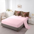 thumbnail image 5 of jejeloiu Safari Animal Cheetah 7-Piece Twin Bedding Sets,Chic Leopard Pattern Bedding Comforter Set,Pink Flower Floral Sheet Sets For Kids,Breathable Home Decor Reversible, 5 of 8