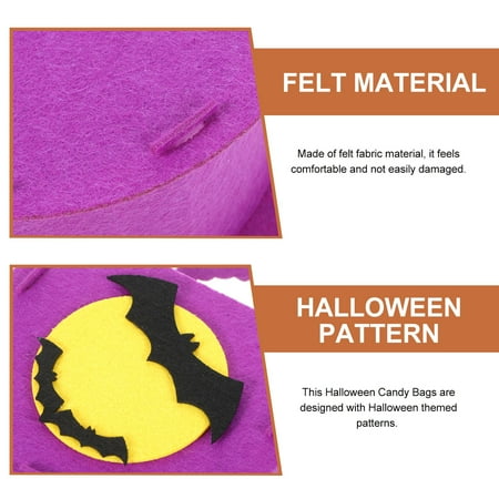 

4pcs Halloween Party Candy Handbags Handle Candy Pouches Cartoon Candy Bags
