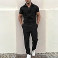 thumbnail image 2 of Nuevo Mono para Hombre, pantalones informales holgados De una pieza, monos, mono De manga corta a la moda, Ropa De Calle para Hombre, 2 of 5