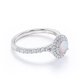 thumbnail image 3 of JeenMata Anillo de Compromiso de 1,75 Quilates con Ópalo Australiano de Corte Redondo y Moissanita, con Doble Halo y Engaste Pavé, Chapado en Oro Blanco de 18 K sobre Plata, 3 of 6