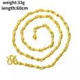 thumbnail image 5 of K-KED 24k Gold Plated Classical Snake Bone Bamboo Necklace Chain Men's Delicate Jewelry Gifts, 5 of 5