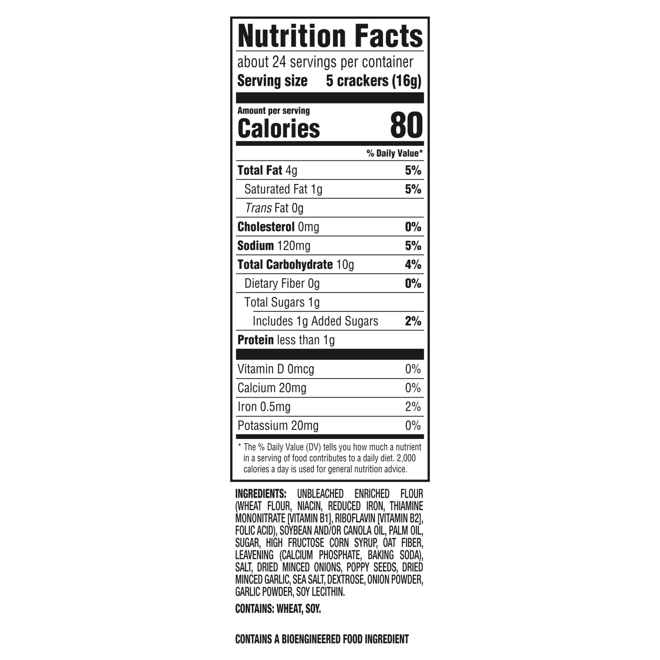 (3 pack) RITZ Everything Crackers, Snacks for Kids and Adults, Lunch Snacks, 13.7 oz