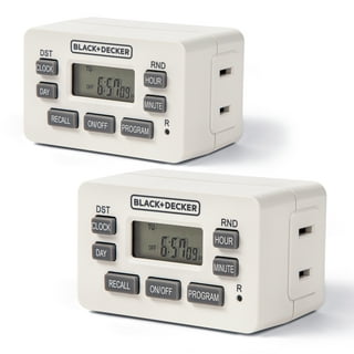 Ukoke Appliance Timer with Outlet, Weekly Programmable, 2 Pack