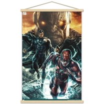 DC Zack Snyder's Justice League - Lee Bermejo Variant Wall Poster with Wooden Magnetic Frame, 22.375" x 34"