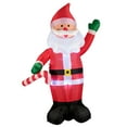 thumbnail image 4 of Adorno navideño inflable iluminado de Papá Noel con luces LED. Material de poliéster plegable. Se infla automáticamente. Adecuado para jardín, césped, 4 of 8