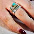 thumbnail image 3 of GAVONO Vintage 925 Silver Turquoise Women Rings Wedding Party Jewelry Gifts Size 6-10-#1-8, 3 of 9