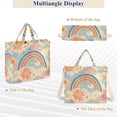 thumbnail image 6 of FORMRS Womens Corduroy Tote Bag Crossbody Shoulder Handbag with Pocket, Pink Retro Sun, 6 of 7