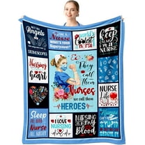 Nurse Gifts for Women, Nurses Blanket 60”x50”, Christmas Appreciation Gifts, Cool Graduation Gifts for Nursing Student, RN Gifts for New Nurses Practitioner, Nurse Birthday Retirement Gift Idea