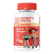 SmartyPants Kids Plus Multivitamin & Omega 3 Gummies with Vitamins C, D3, B12, Zinc 60 Count