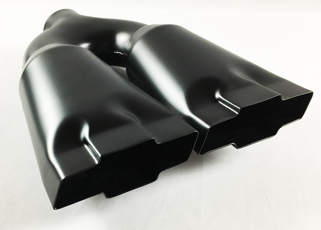 Exhaust Tip 2.50" Inlet 4.75" Outlet 13.75" Long High Temperature Black
