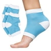 ZenToes Moisturizing Heel Socks 2 Pairs Gel Lined Toeless Spa Socks to Heal and Treat Dry, Cracked Heels While You Sleep (Cotton, Blue)