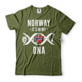 thumbnail image 4 of Norway Patriotic Shirt It's in My DNA Shirt Norway Shirt Viking Gifts Norwegian DNA Patriotic Shirt (Small Navy Blue), 4 of 6