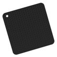 thumbnail image 3 of Insulation Placemat Silicone Table Mat Cushion Non-slip Heat-resistant Pot Dish Pad, Black, Square, 3 of 8