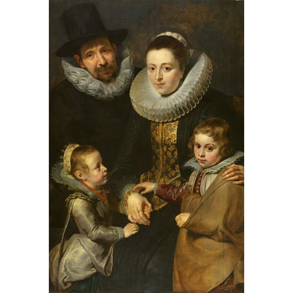 24x36 gallery poster, Family of Jan Brueghel the Elder by Rubens