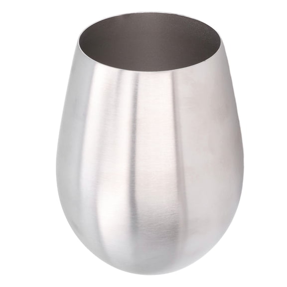 Stainless Steel Wine Glasses,Stemless Goblets Metal Edge Safe Practical Portable Easy Use Wine Cups,Shatterproof Metal Drinking Tumblers