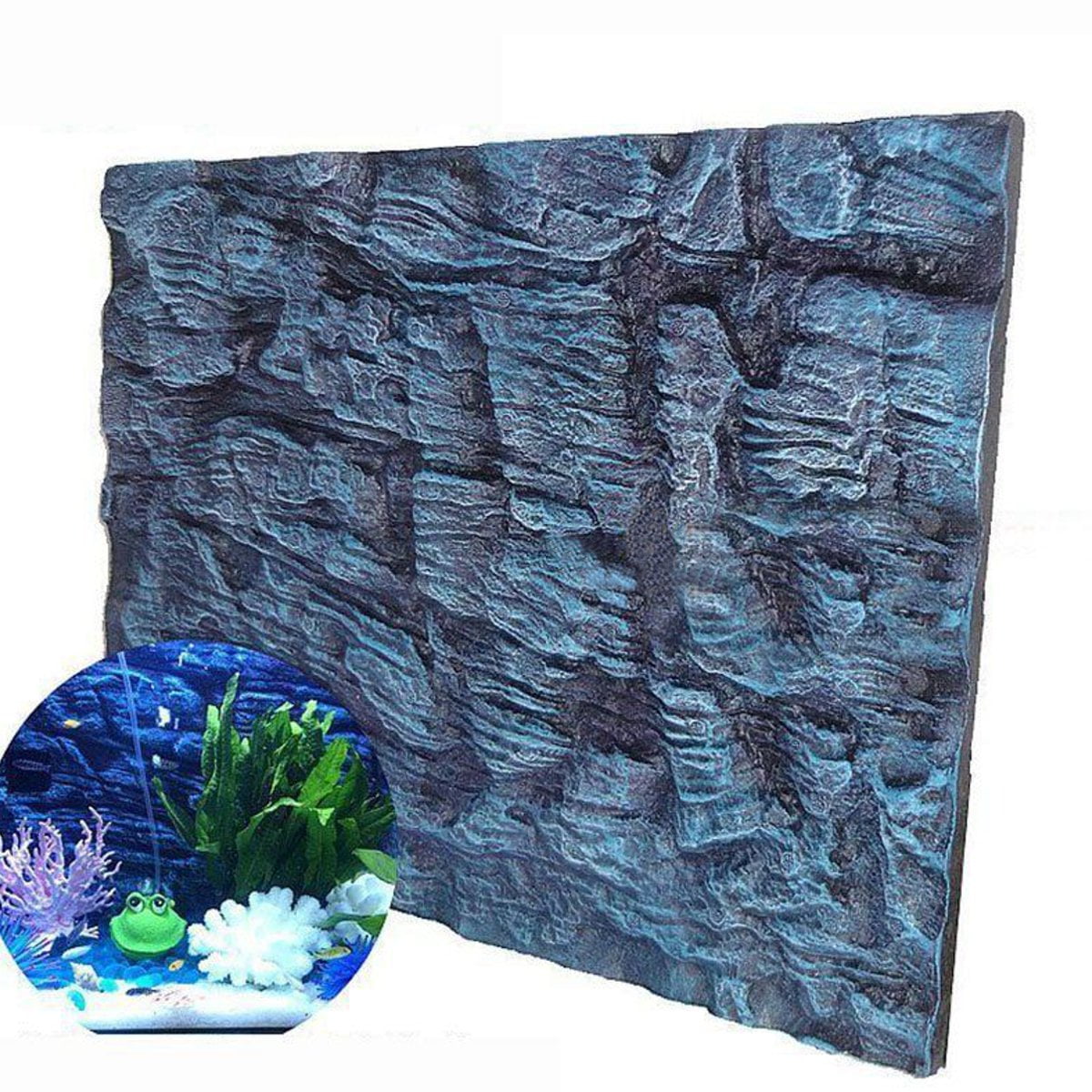 60x45CM 2PCS 3D Foam Rock Reptile Aquarium Fish Tank Background